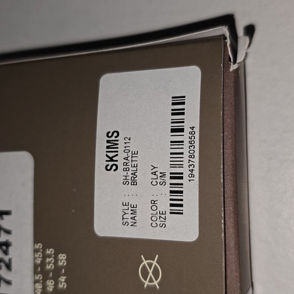 SKIMS Seamless Sculpting Pullover Silicone Band Clay Bralette Women Size S/M NWT - Picture 9 of 10